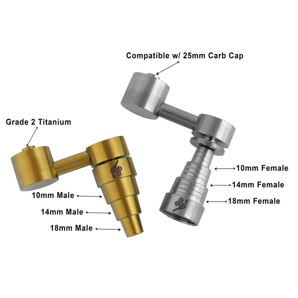 TITANIUM 6 IN 1 SIDECAR DAB NAIL 2 Color Options
