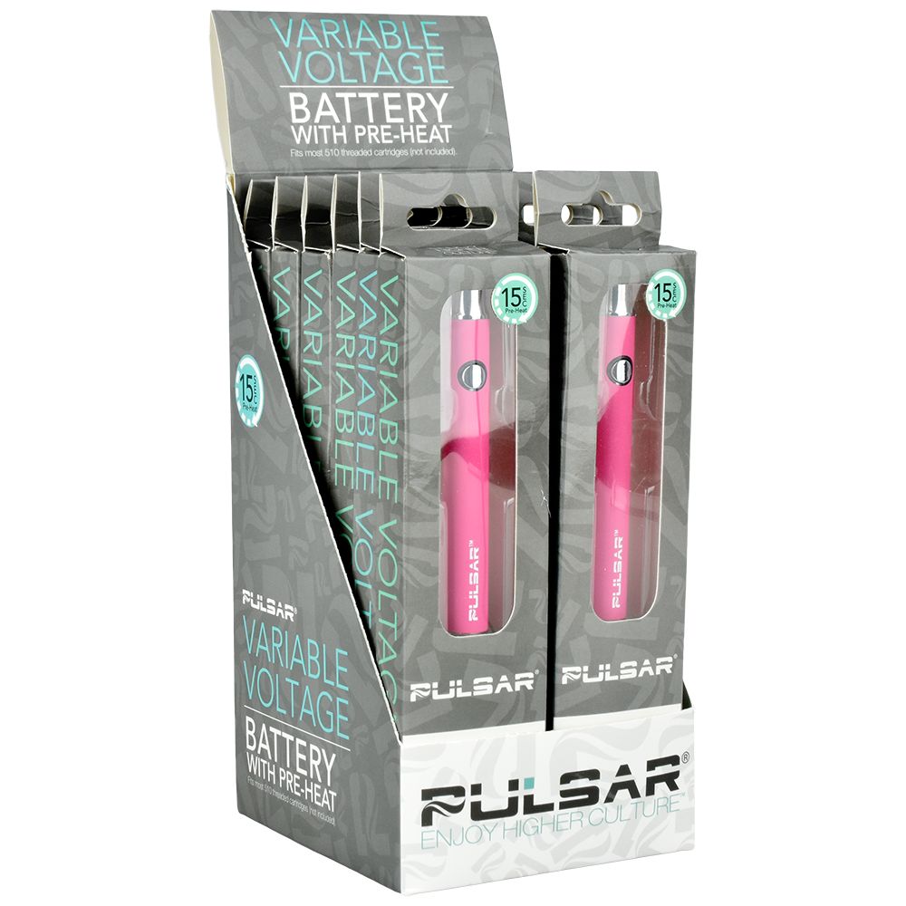 Pulsar Variable Voltage Battery w/ Preheat | 350mAh | 12ct Display 11 Color Options
