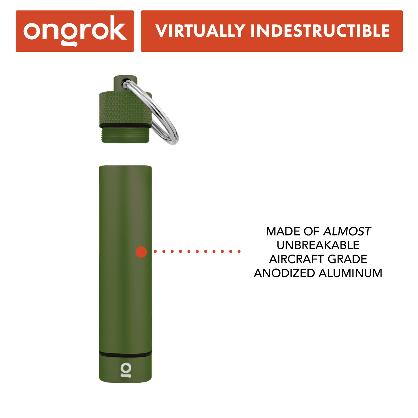 Ongrok Aluminum Storage Keychain 5 Color Options
