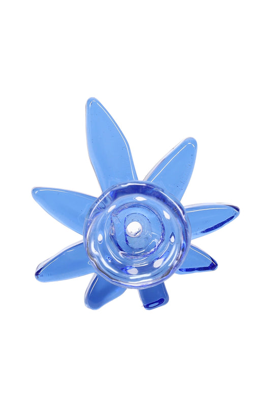 14 mm Male Leaf Bowl Slide – Blue or Black