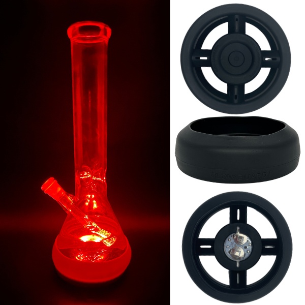 Bong Base Bumper Coin Battery 4.25in-6in Bases Silicone Fits Variety of Shapes - 8 Color Options