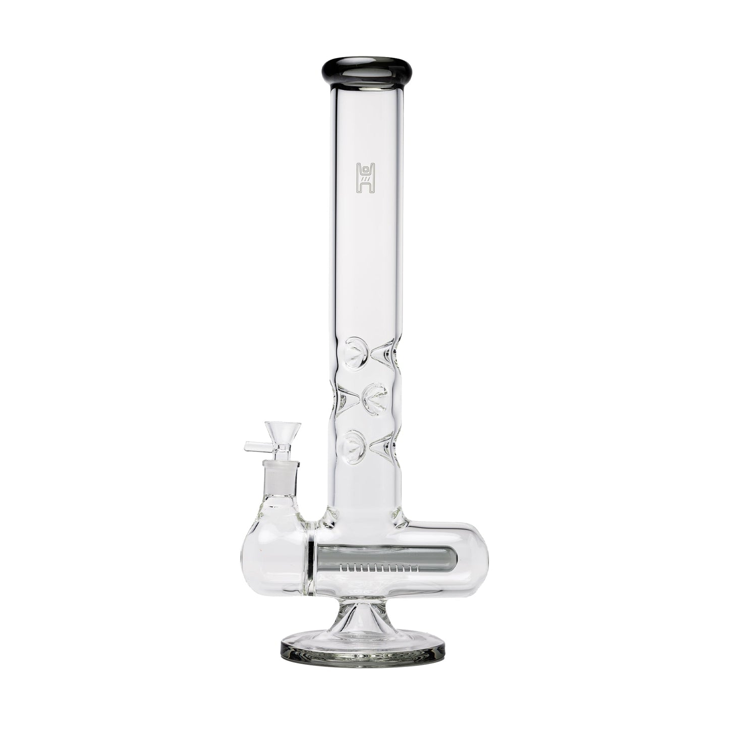 Human Grade Inline Tube Triple Ice Catch Glass Water Pipe