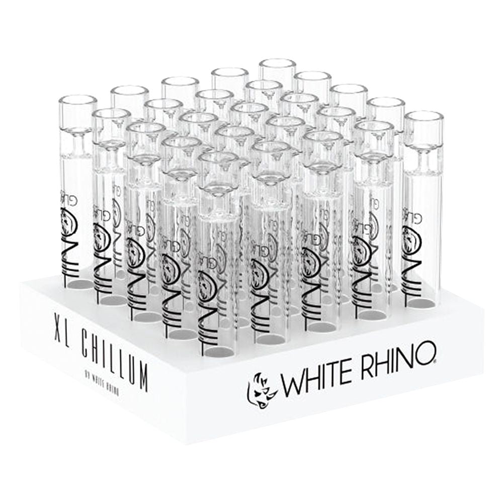 White Rhino Glass XL Chillum - 4.25" 25ct