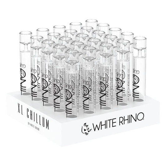 White Rhino Glass XL Chillum - 4.25" 25ct