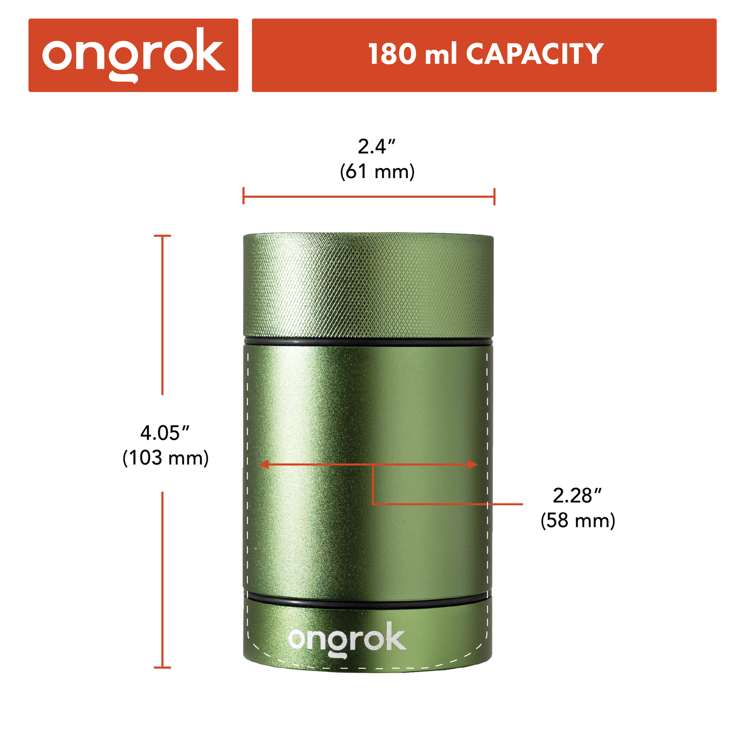 Ongrok Aluminum Metal Storage Jar 5 Color Options