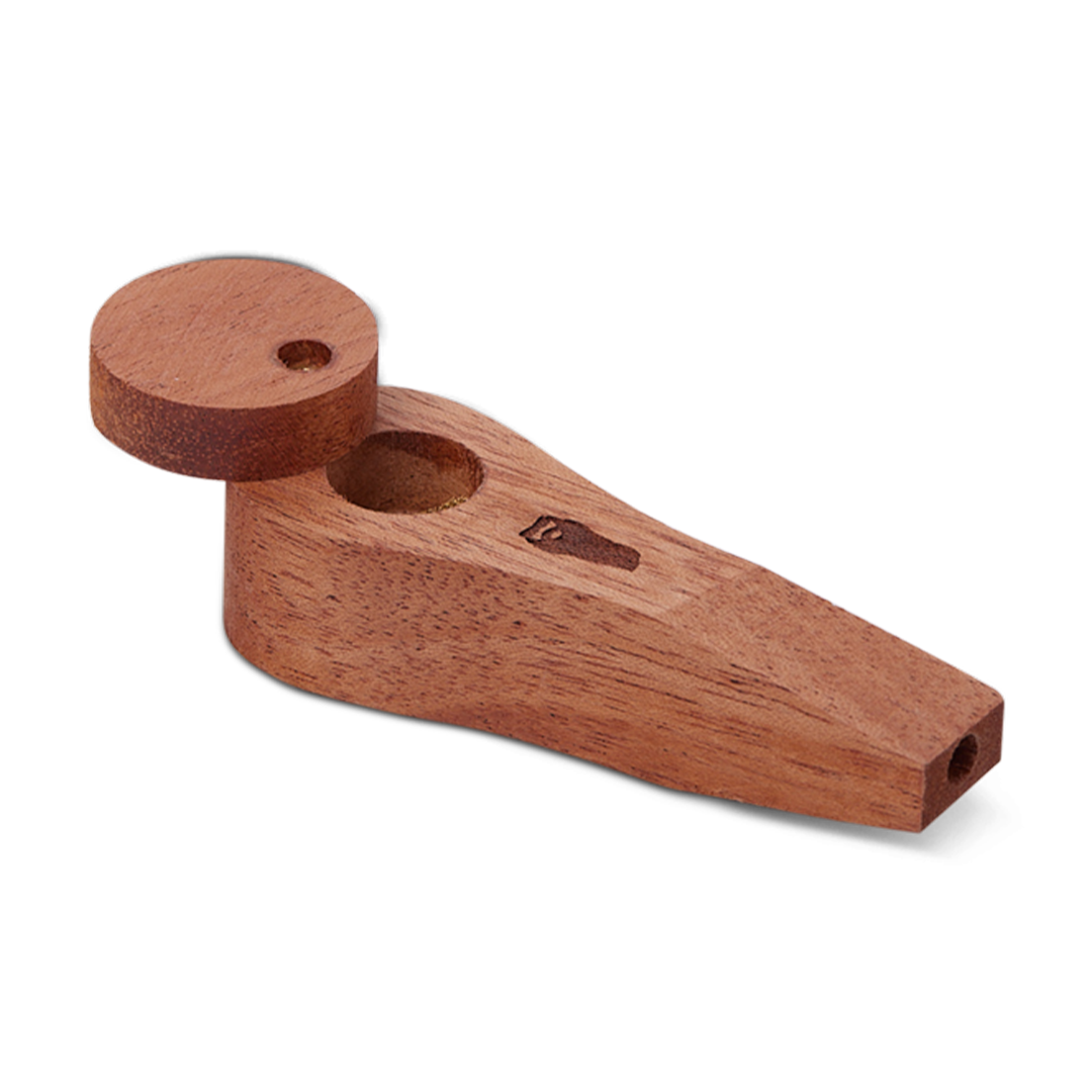 Bearded Circle Wood Pipe with Lid 4 Different Wood Options