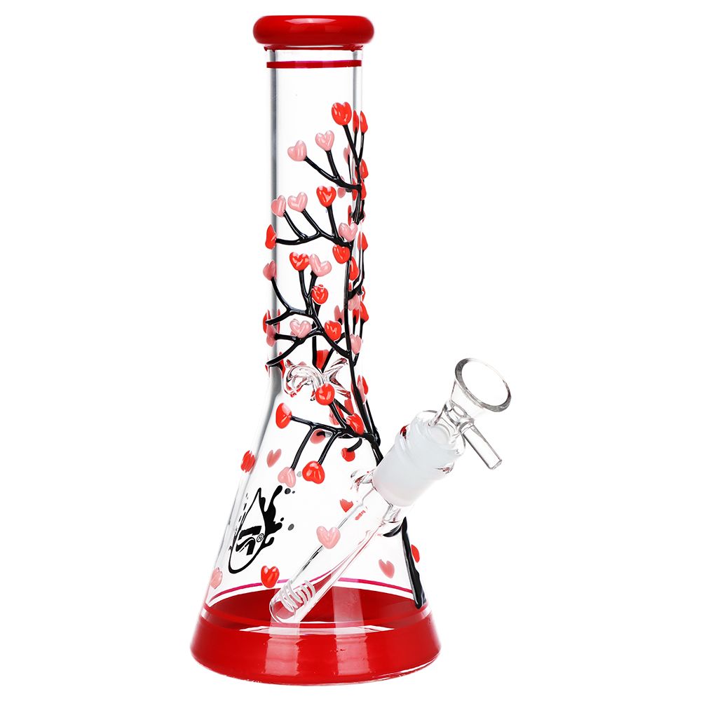 Pulsar Branching Heart Glow-in-the-Dark Beaker Bong
