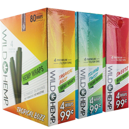 Wild Hemp Hemp Wraps | 4pc | 20pk Display