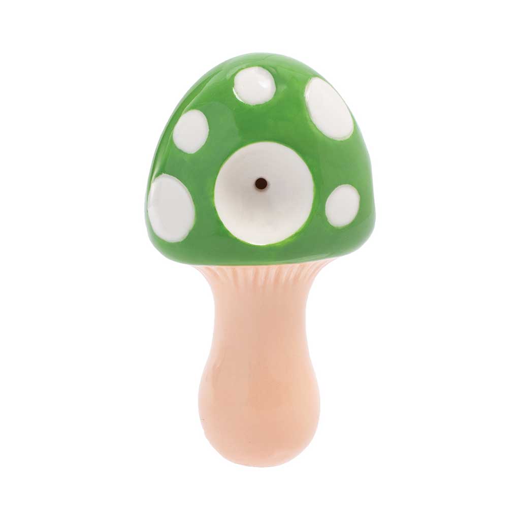 MUSHROOM CERAMIC PIPE - WACKY BOWLZ TWO DIFFERENT COLORS