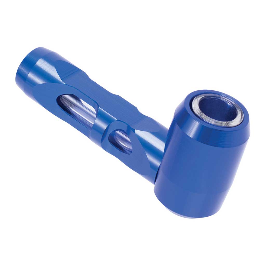 ALUMINUM GLASS SMOKING PIPE MULTIPLE COLORS