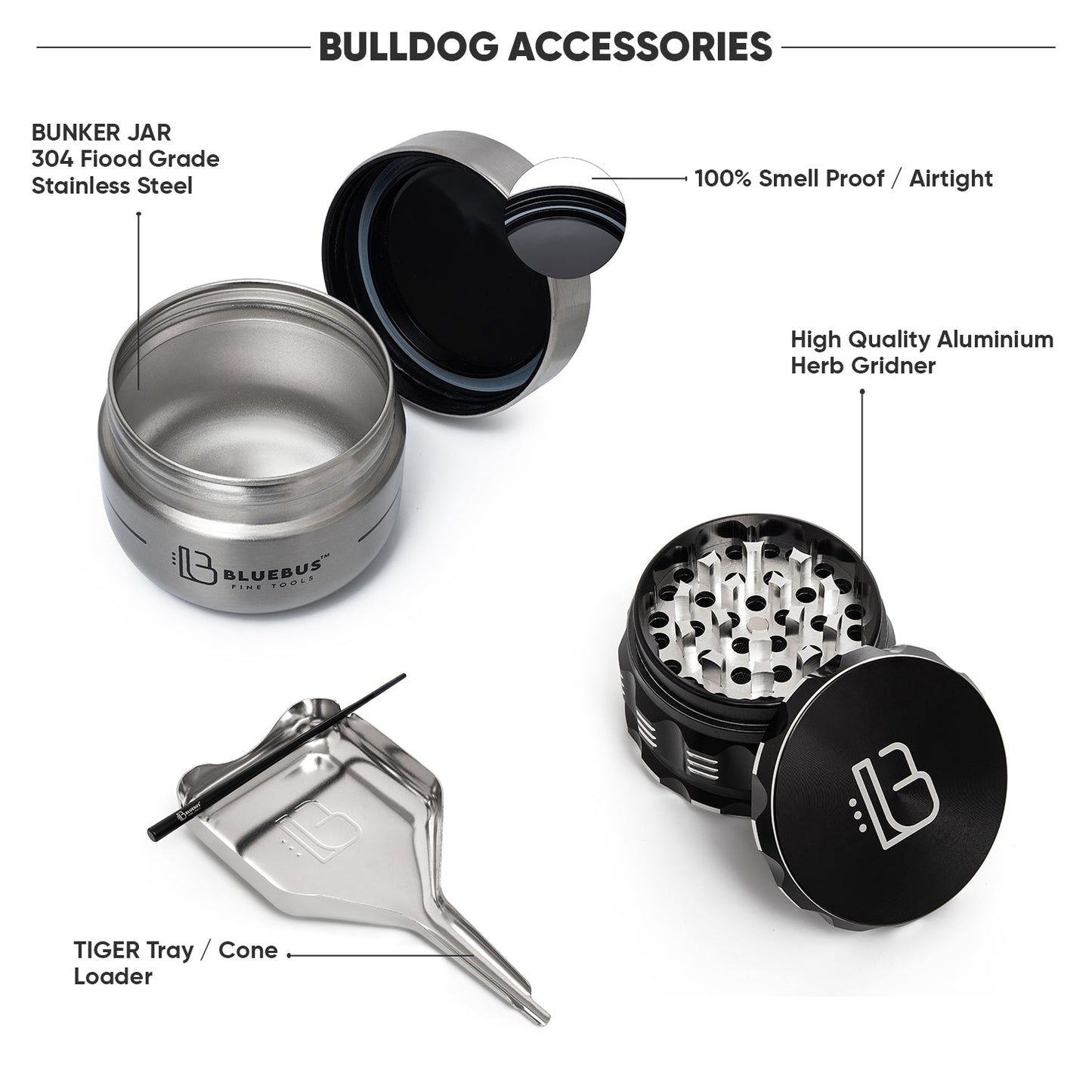 BULLDOG Smell Proof Stash Bag Bundle 3 Color Options