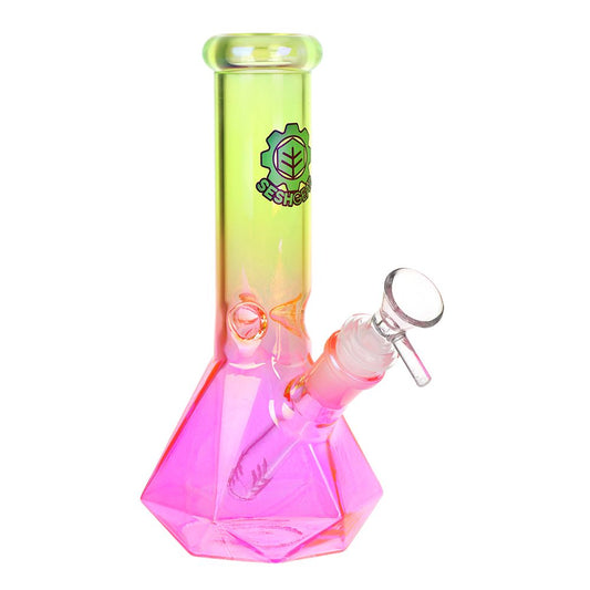 SeshGear Diamond Base Beaker Ombre Glass Water Pipe | 7.75" | 14mm F