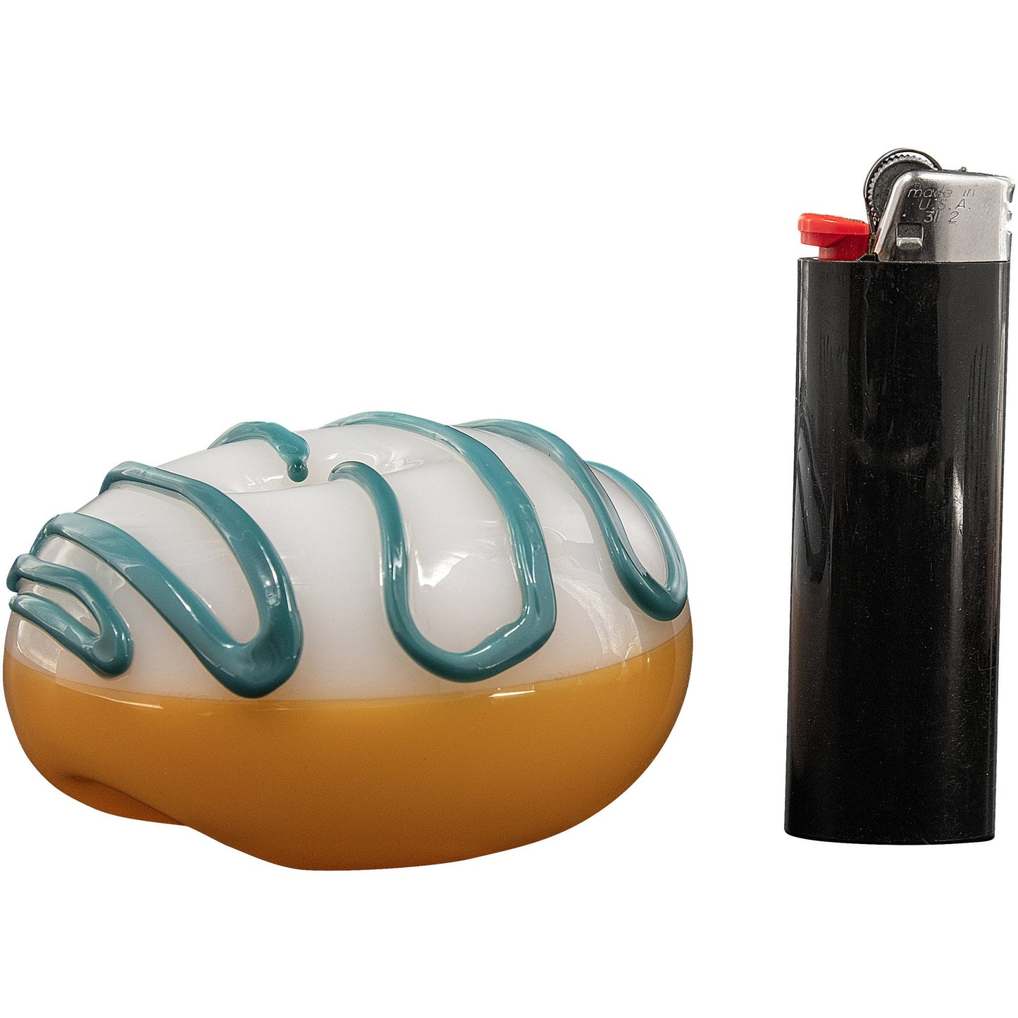 LA Pipes "Frosted Donut" Glass Pipe 6 Color Options
