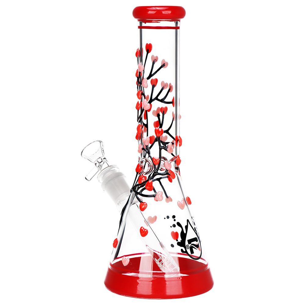 Pulsar Branching Heart Glow-in-the-Dark Beaker Bong