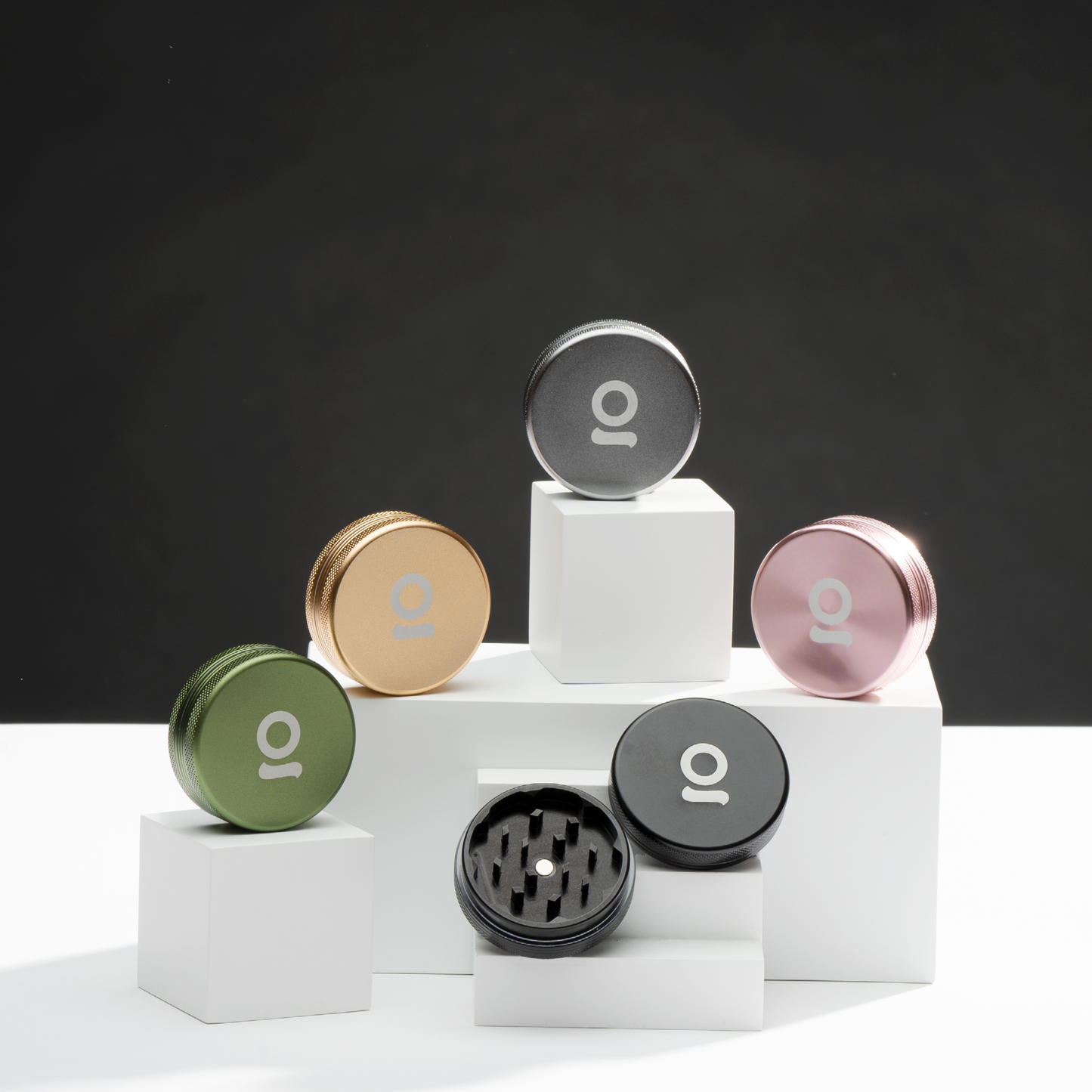 Ongronk 2 Piece Magnetic Grinder (50 mm) 5 Color Options