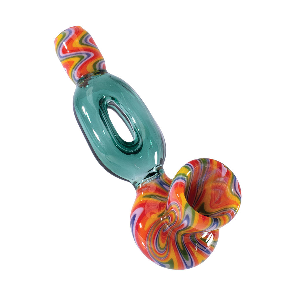 WIG WAG HOLE HAND PIPE MULTIPLE COLORS