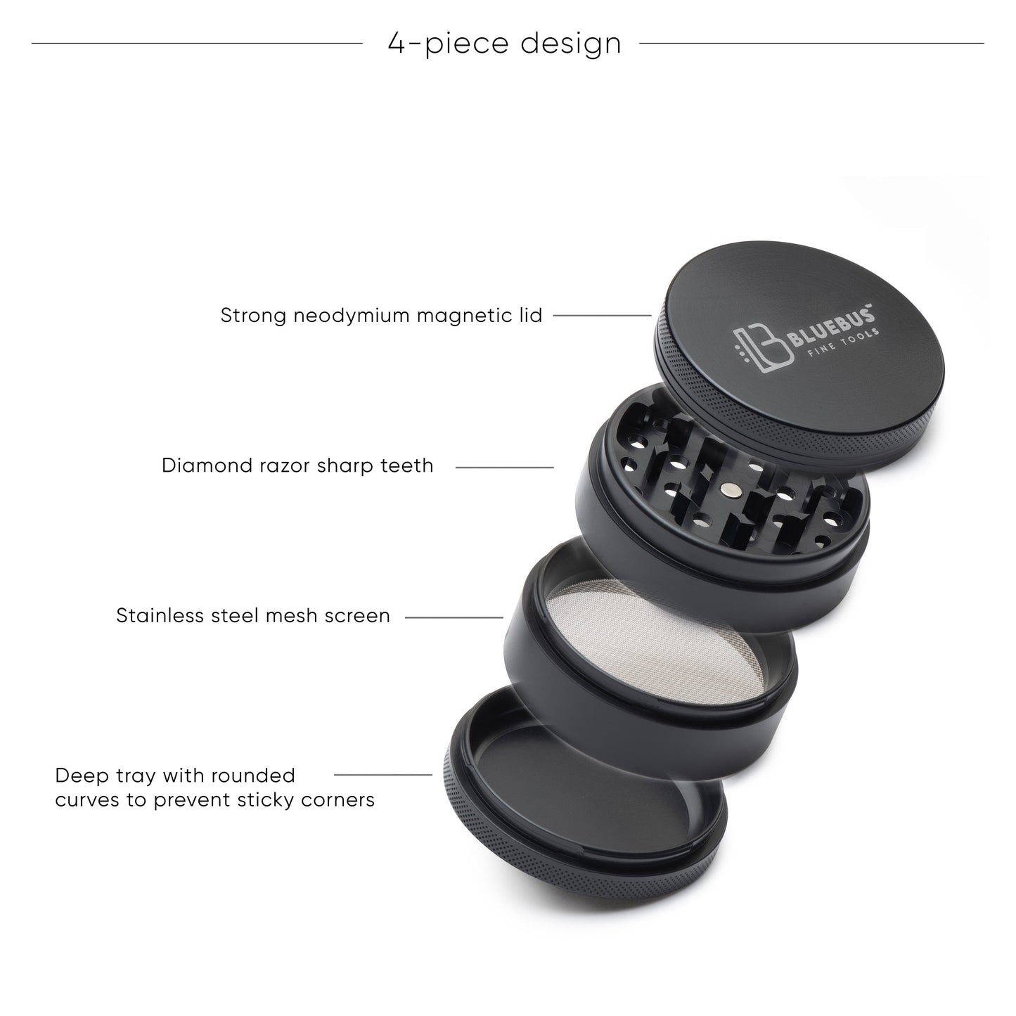 GC 2.5" Ceramic Grinder 6 Color Options