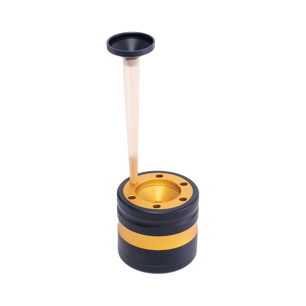 ALUMINIUM GRINDER W/ CONE HOLDER & FUNNEL MULTIPLE COLORS