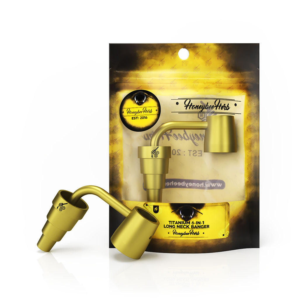 TITANIUM 6 IN 1 LONG NECK BANGER DAB NAIL 2 Color Options