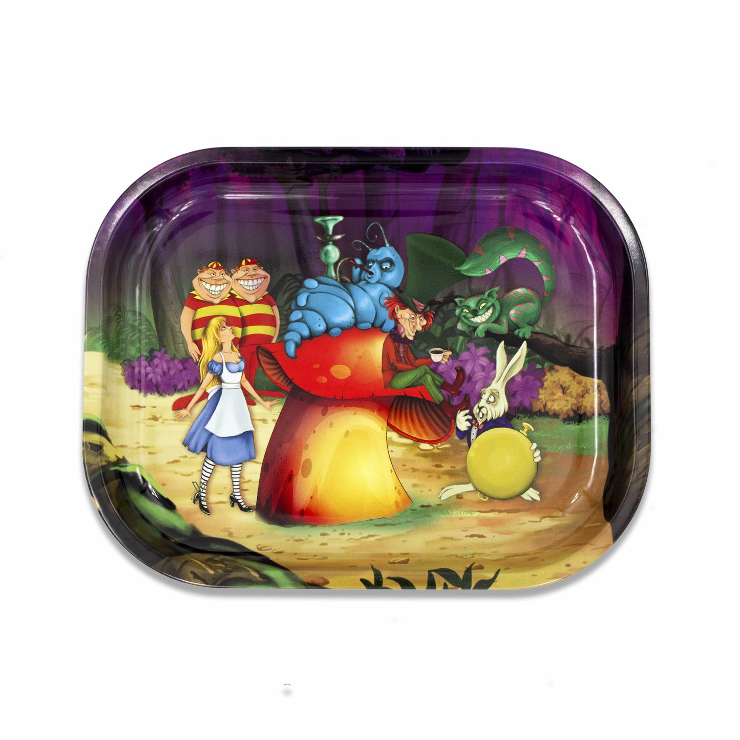 Alice Mushroom Metal Rollin' Tray 2 Size Options