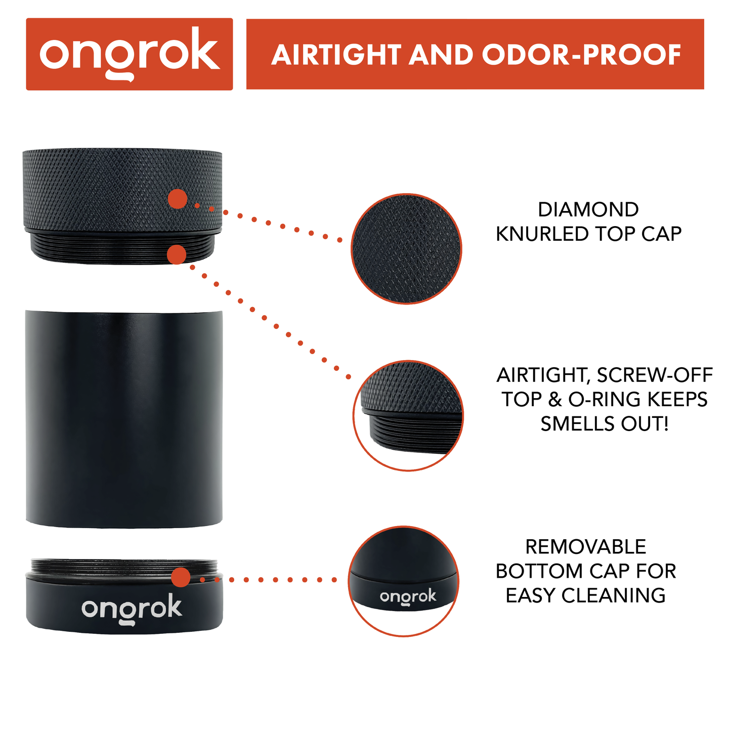 Ongrok Aluminum Metal Storage Jar 5 Color Options