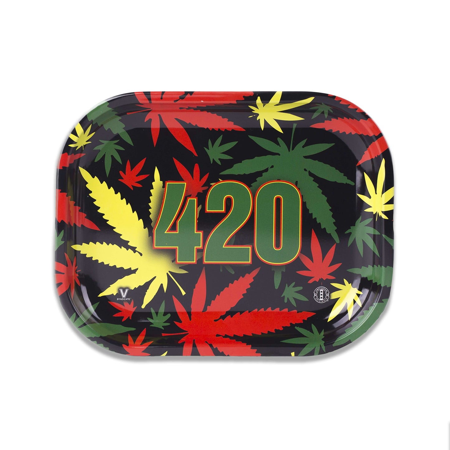 420 Rasta Metal Rollin' Tray 2 Size Options