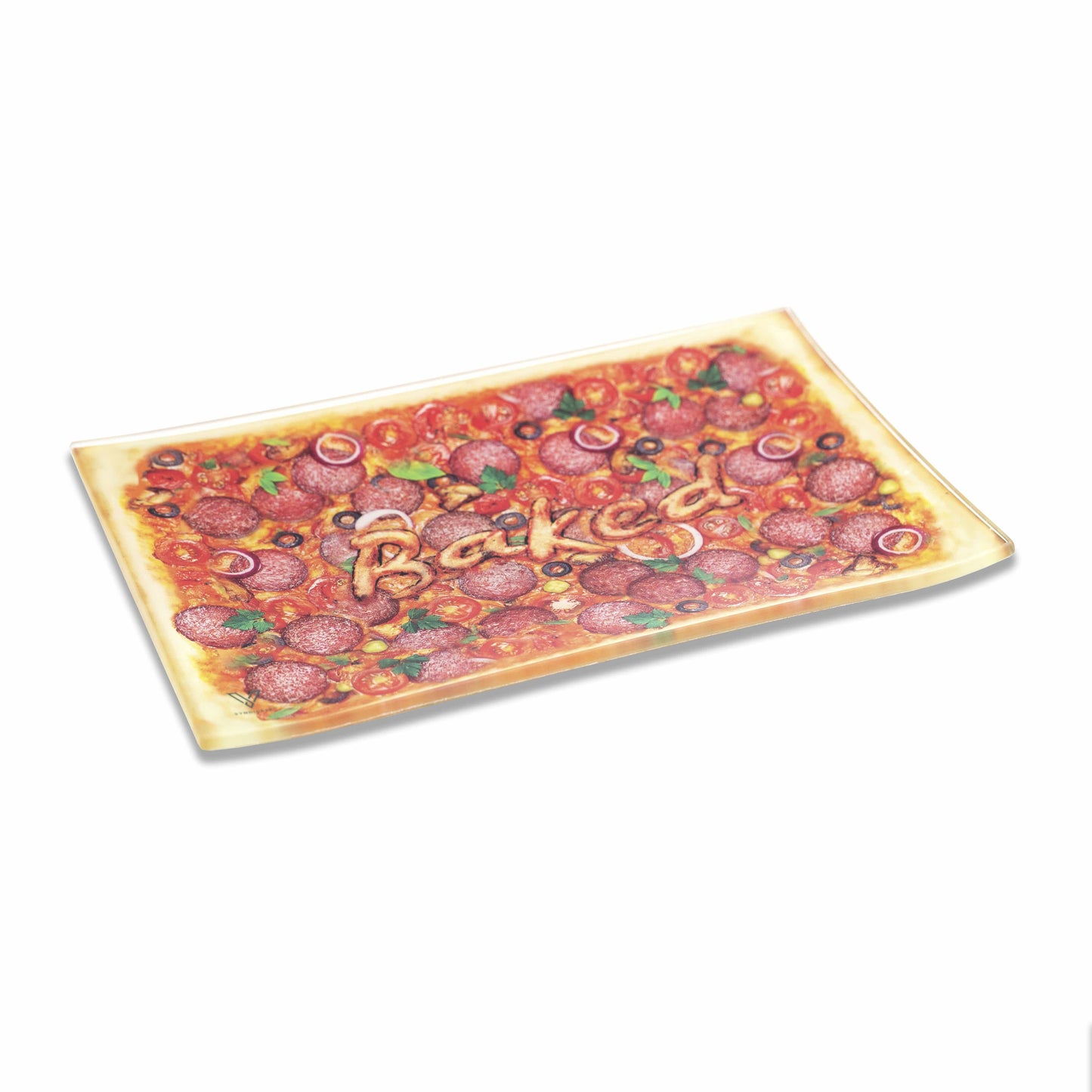Pizza Glass Tray 2 Size Options