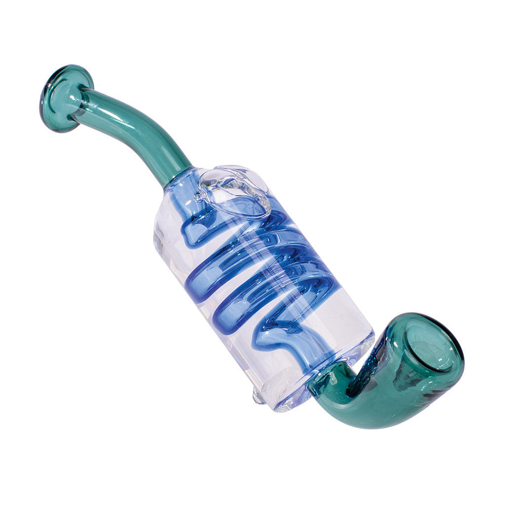 COIL GLYCERIN SHERLOCK HAND PIPE MULTIPLE COLORS