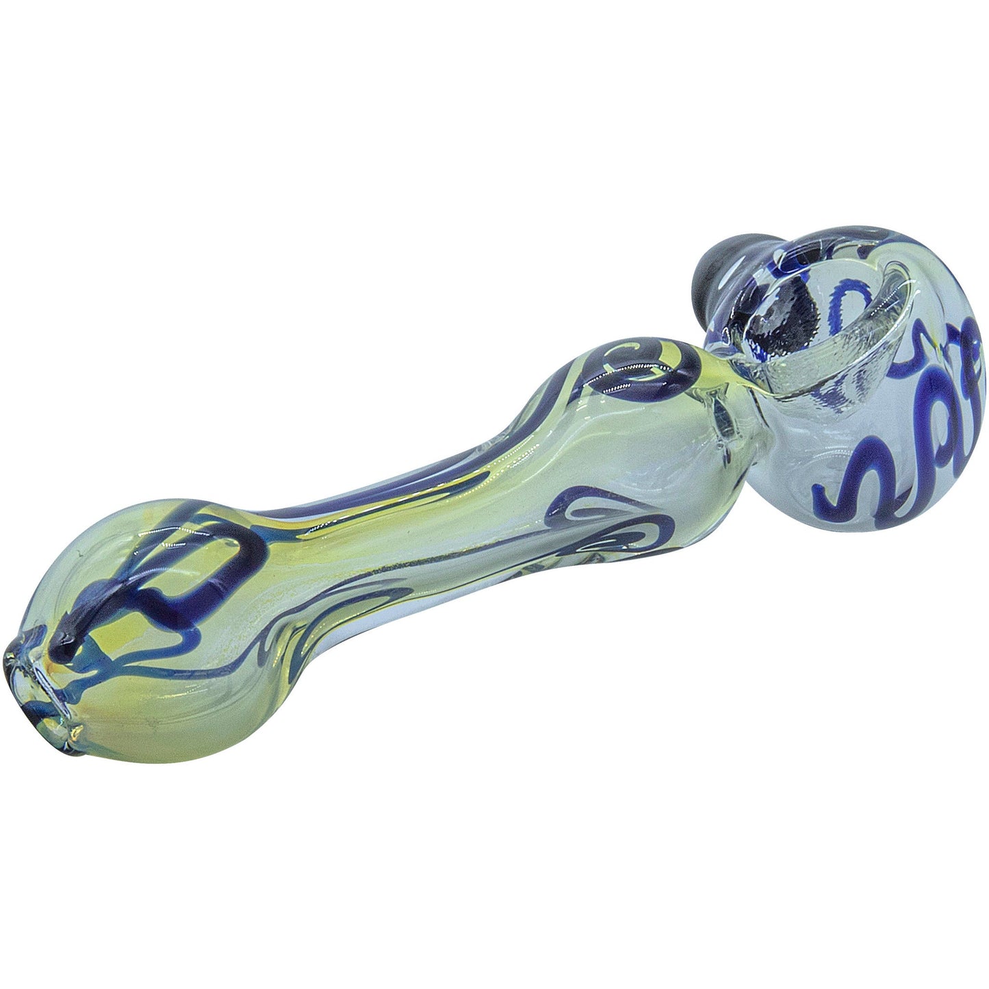 LA Pipes "Painted Warrior Spoon" Glass Pipe 5 Color Options