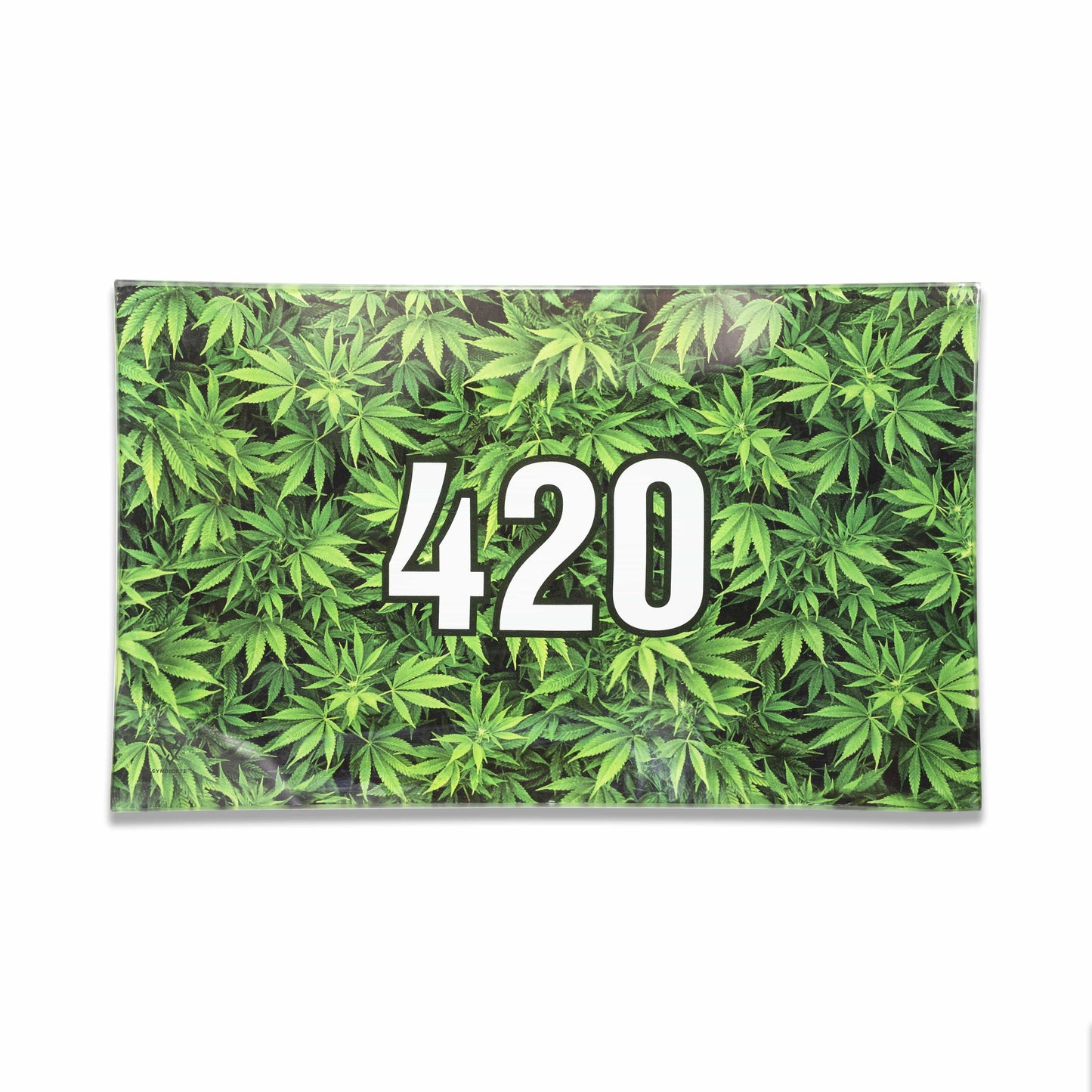 420 Green Glass Rollin' Tray 2 Size Options