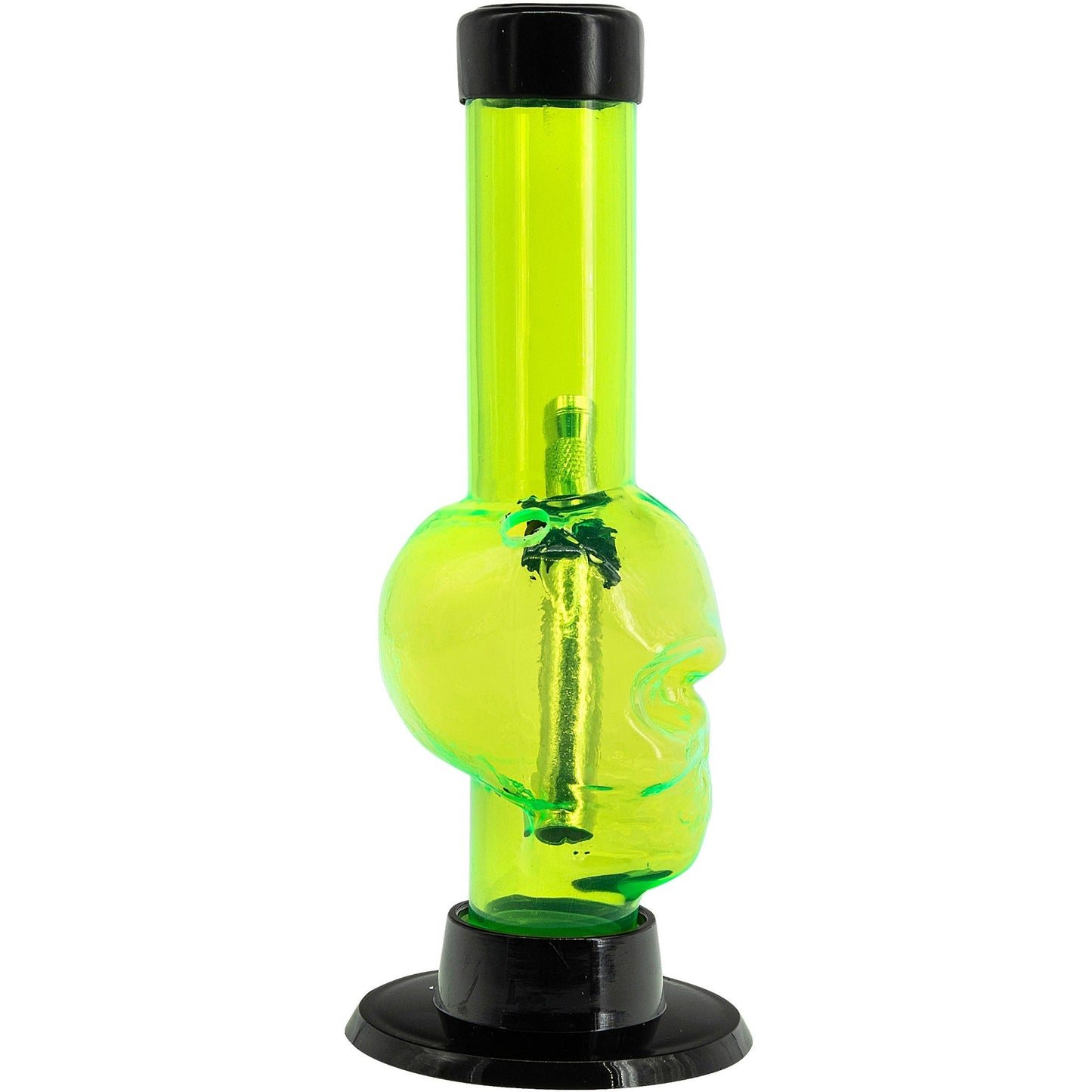 Mini Alien Head Acrylic Bong - 6" Tall