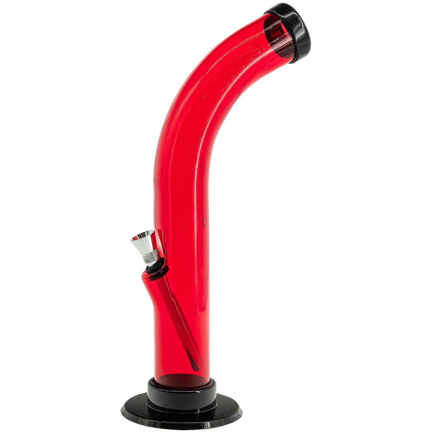 Acrylic Curved Tube Bong 10''