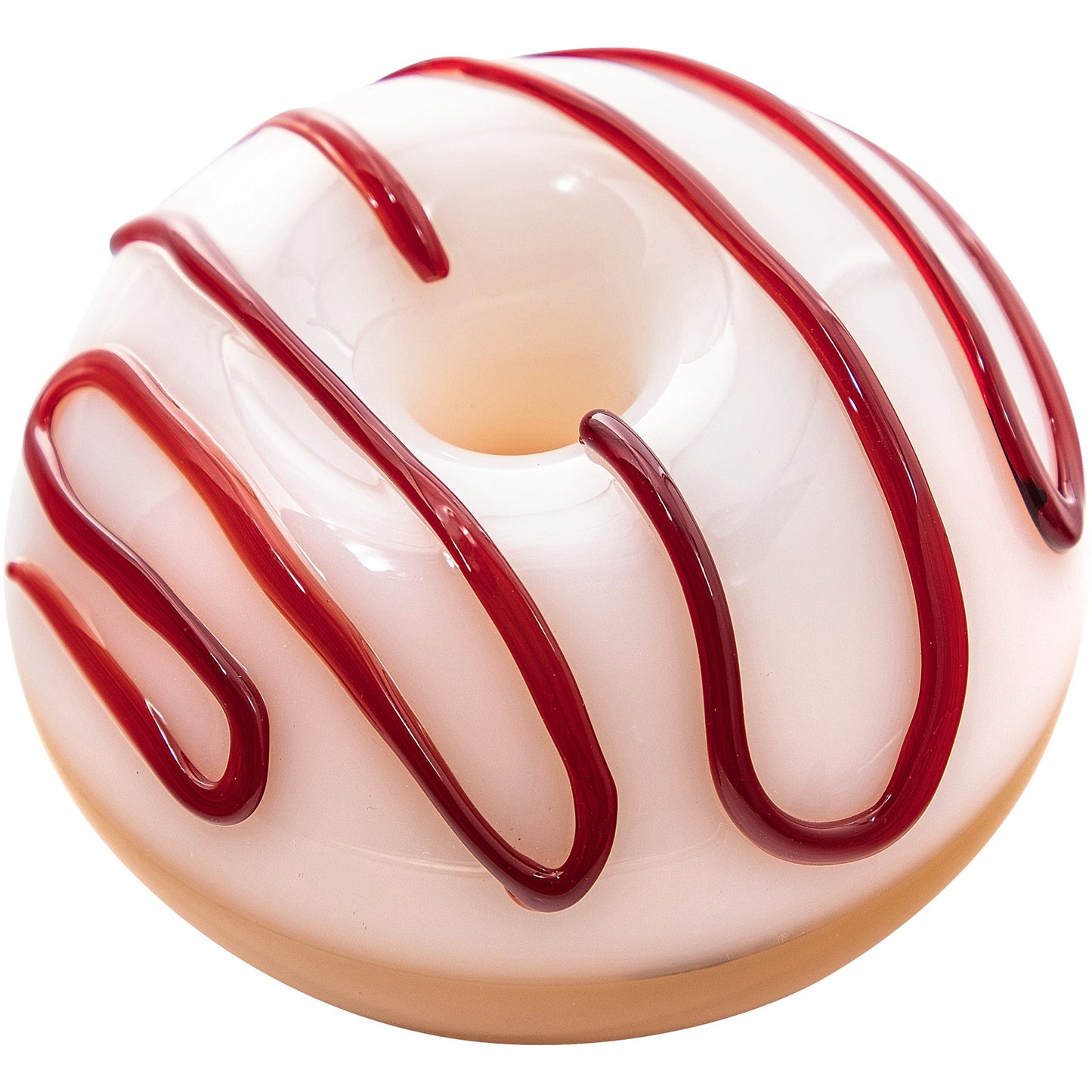LA Pipes "Frosted Donut" Glass Pipe 6 Color Options