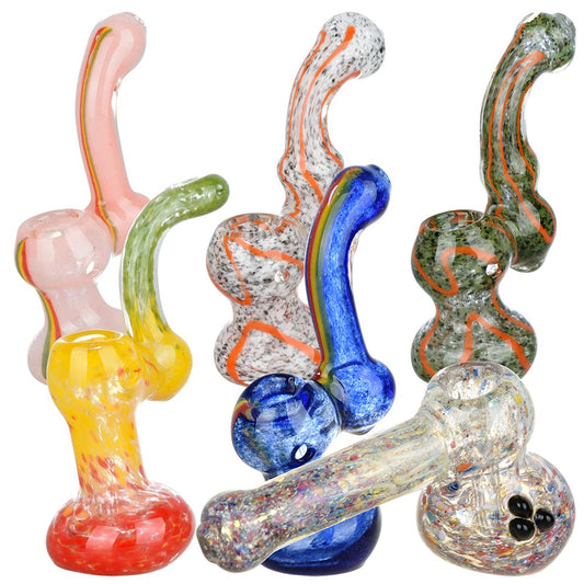 Mixed Assortment Glass Sherlock Bubblers - 5.25" 6ct