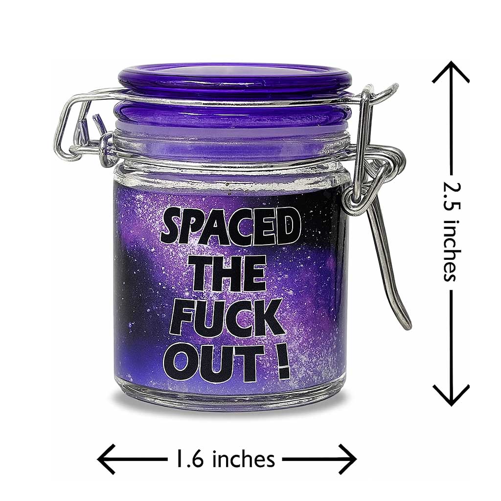MINI SPACED THE FUCK OUT STORAGE JAR WITH CLAMPING LID