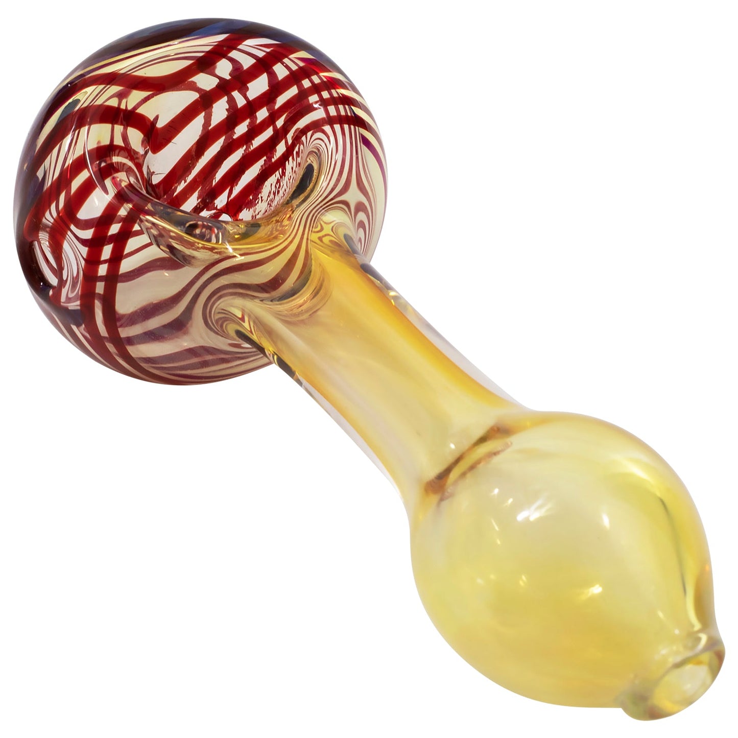 LA Pipes Spiral-Head Color Changing Glass Spoon Pipe 2 Sizes and 5 Color Options