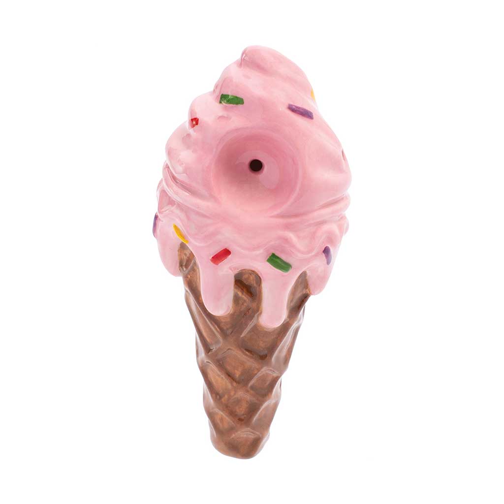 ICE CREAM CERAMIC PIPE - WACKY BOWLZ TWO COLORS AVAILABLE
