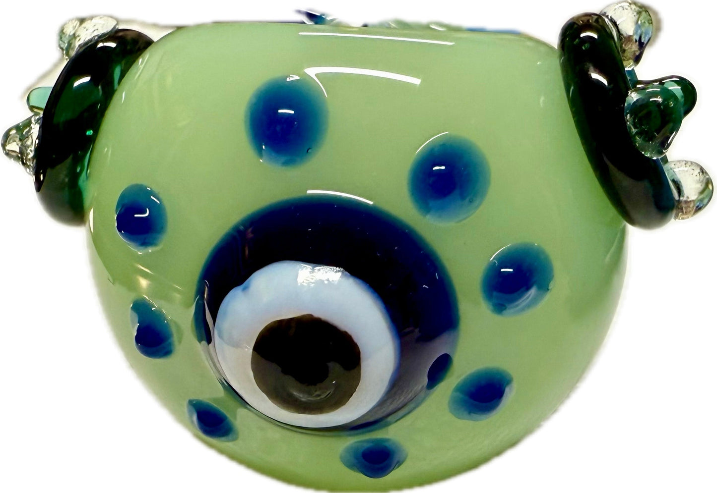 Ripkitty 4.5" Tobacco Dry Herb Hand Pipe Spoon Color Tube Glass with Penguins Art