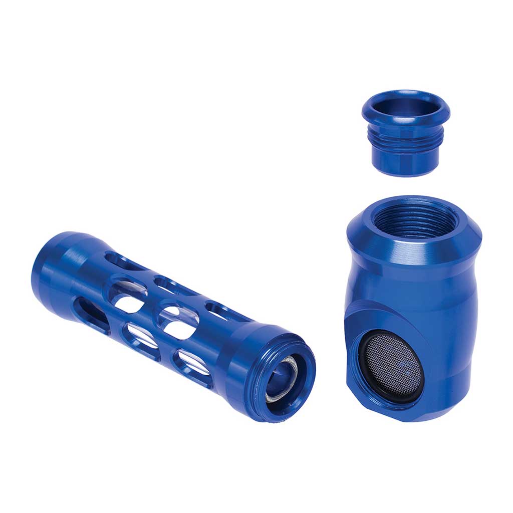 ALUMINUM GLASS PERFORATED HAND PIPE MULTIPLE COLORS