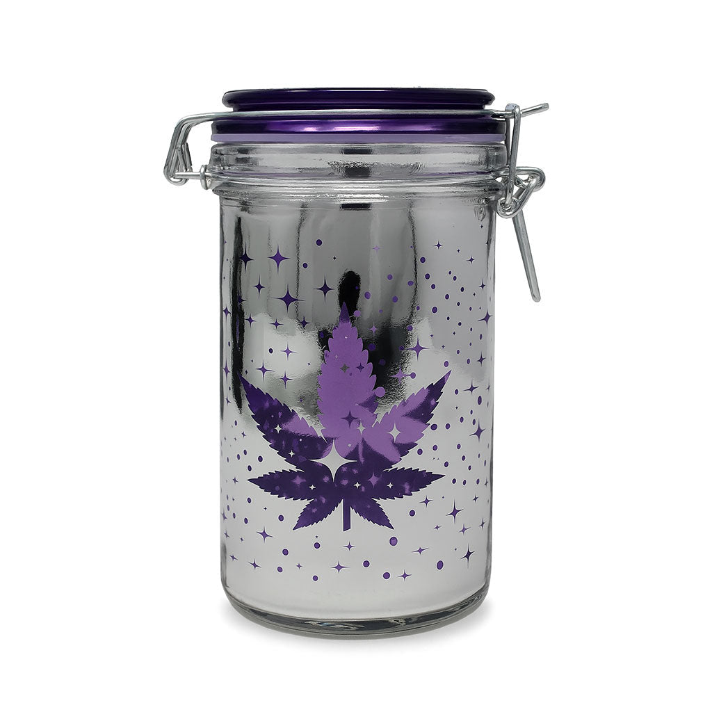 AIRTIGHT PURPLE LEAF GALAXY - STASH JAR TWO DIFFERENT SIZES AVAILABLE