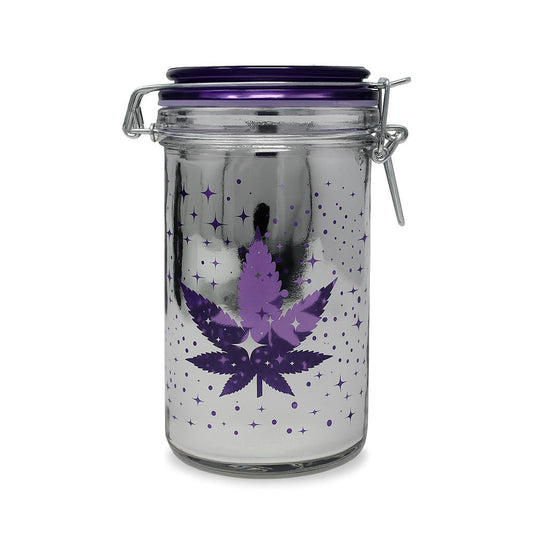 AIRTIGHT PURPLE LEAF GALAXY - STASH JAR TWO DIFFERENT SIZES AVAILABLE