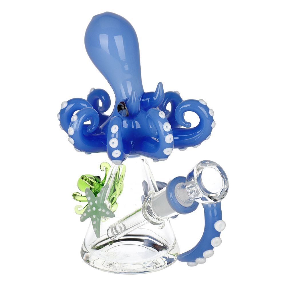 Octopus Reef Glass Water Pipe - 5.75" / Colors Vary
