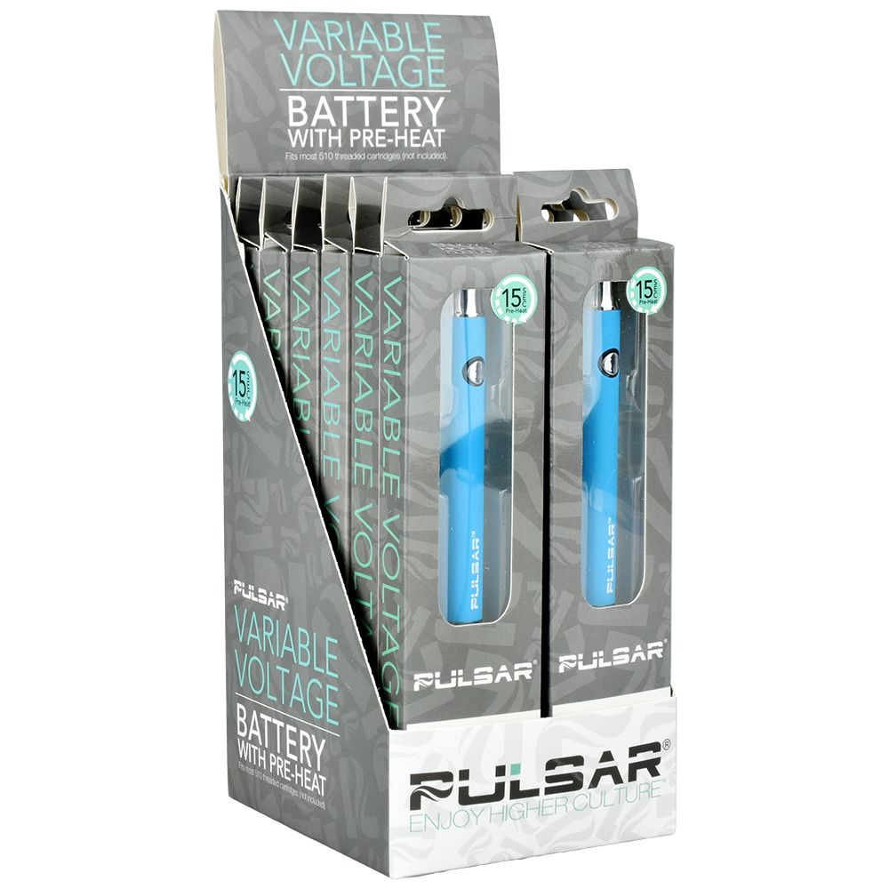 Pulsar Variable Voltage Battery w/ Preheat | 350mAh | 12ct Display 11 Color Options