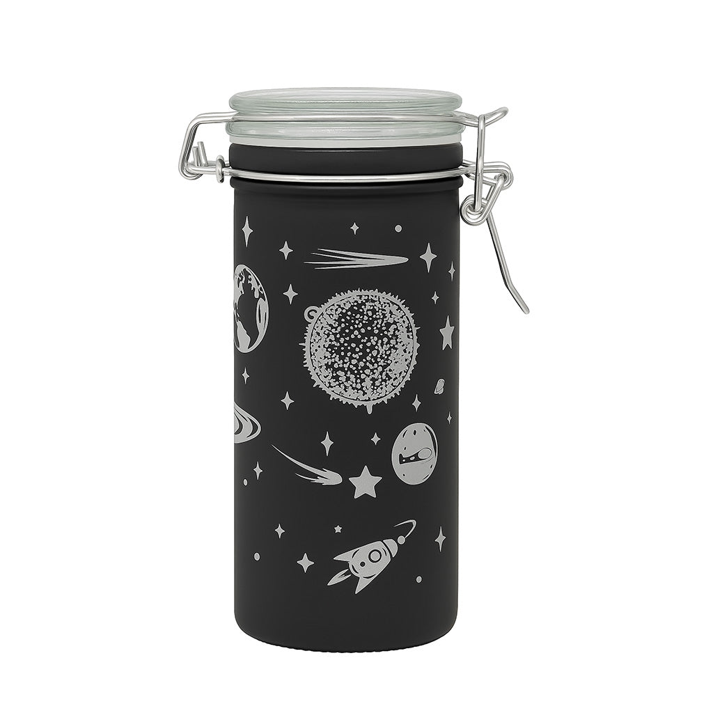 BLACK FROSTED - GALAXY STORAGE JAR TWO SIZES AVAILABLE