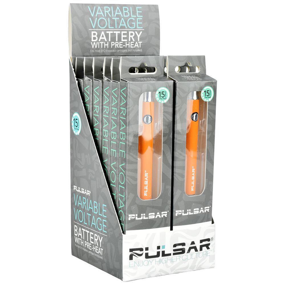 Pulsar Variable Voltage Battery w/ Preheat | 350mAh | 12ct Display 11 Color Options