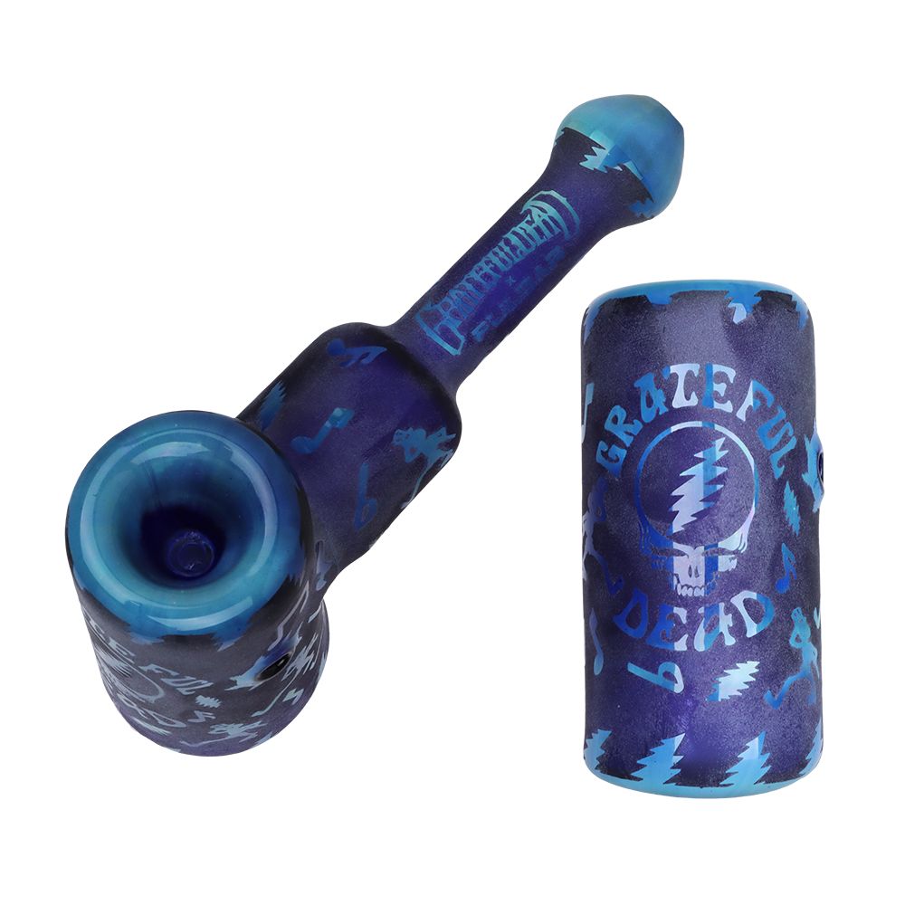 Grateful Dead x Pulsar Ethereal Music Etched Glass Hammer Bubbler - 5"