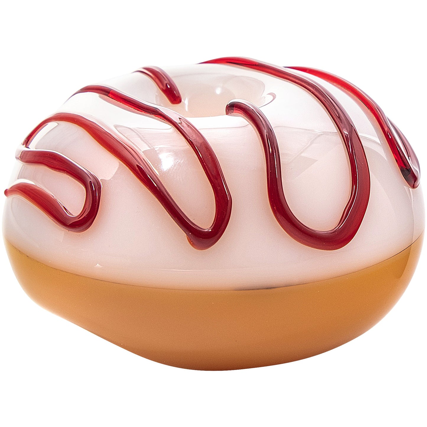 LA Pipes "Frosted Donut" Glass Pipe 6 Color Options