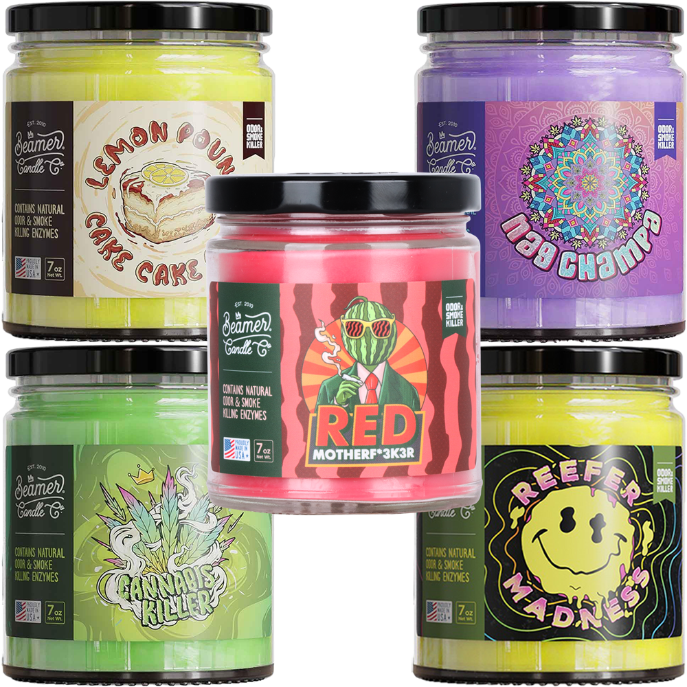 Beamer Candle Co. Odor & Smoke Killer Glass Jar Candle | 7oz 8 Different Scent Options