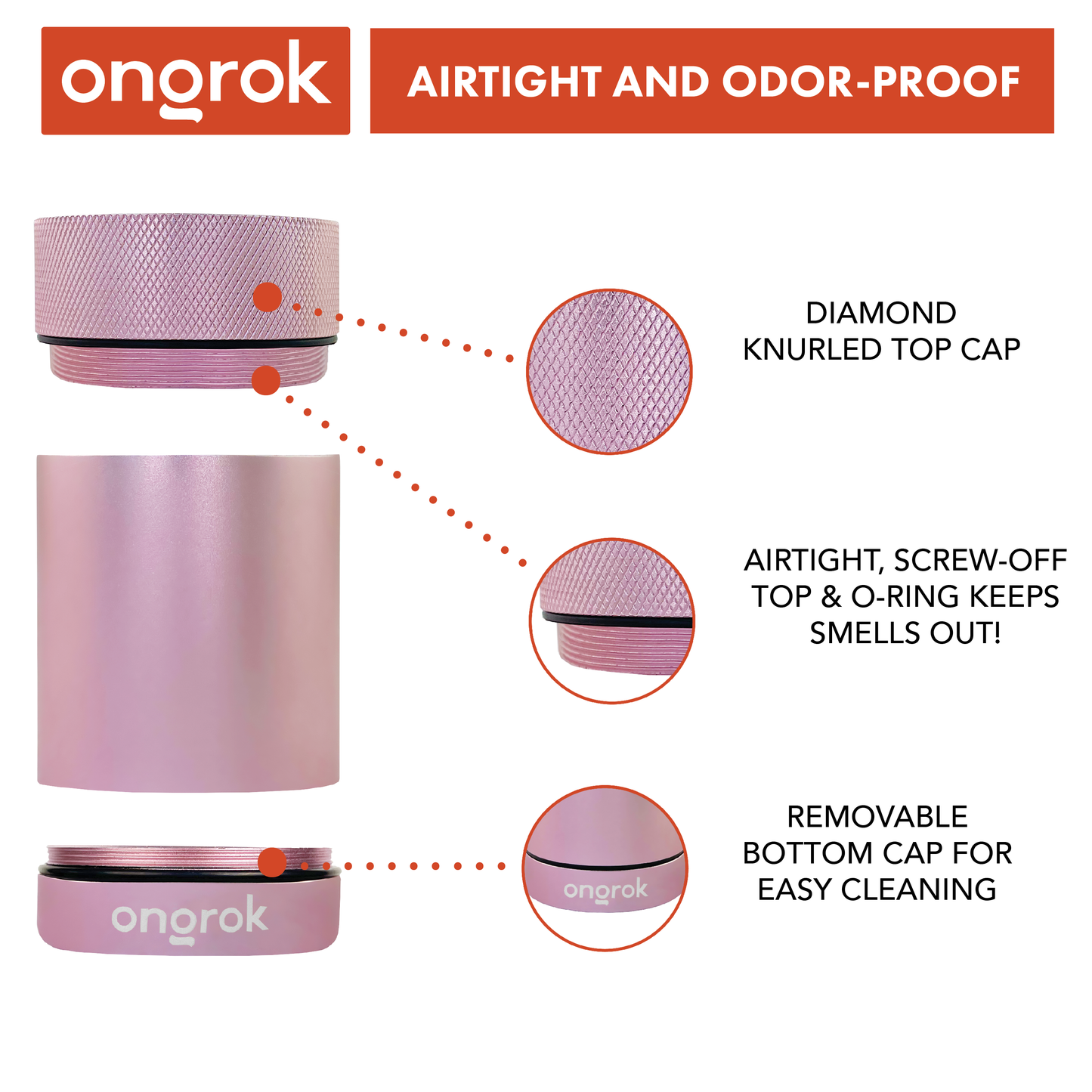 Ongrok Aluminum Metal Storage Jar 5 Color Options