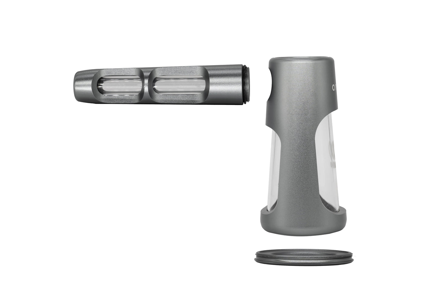 ONGROK Portable Glass Aluminum Bubbler Pipe